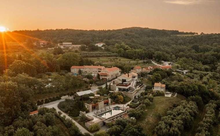San Canzian in Istrië bij zonsondergang